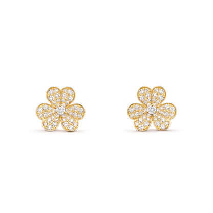 [Shinejoy]FRIVOLE GOLD FLOWER DIAMOND EARRINGS