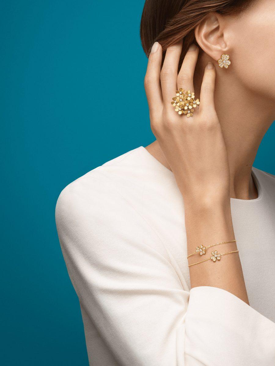 [Shinejoy]FRIVOLE GOLD FLOWER DIAMOND EARRINGS