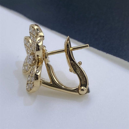 [Shinejoy]FRIVOLE GOLD FLOWER DIAMOND EARRINGS