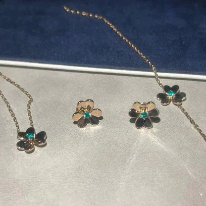 [Shinejoy]FRIVOLE  FLOWER MALACHITE EARRINGS