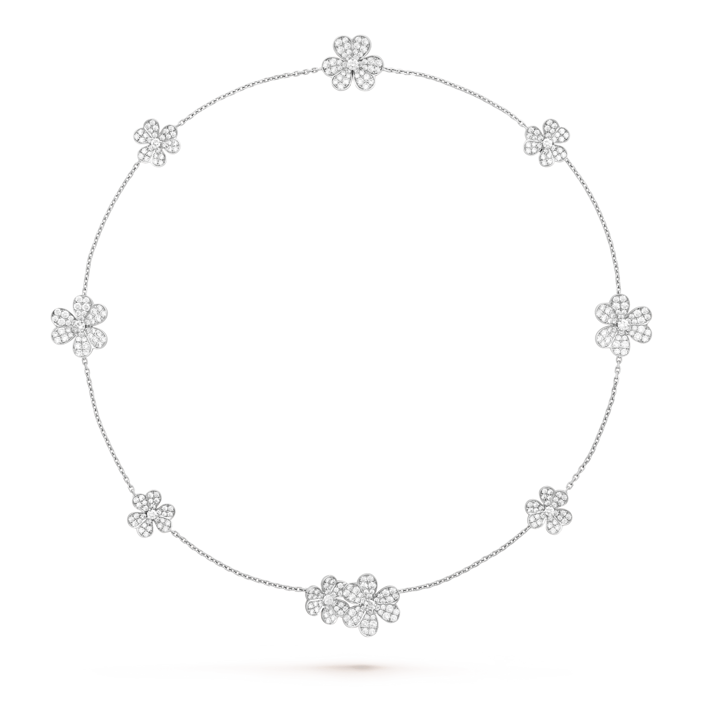 [Shinejoy]FRIVOLE SILVER 9 FLOWERS NECKLACE