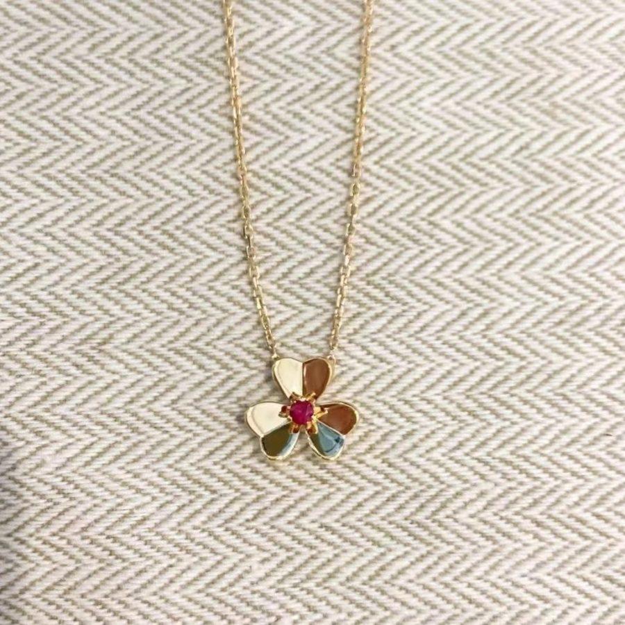 [Shinejoy]FRIVOLE GOLD FLOWER NECKLACE