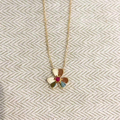 [Shinejoy]FRIVOLE GOLD FLOWER NECKLACE