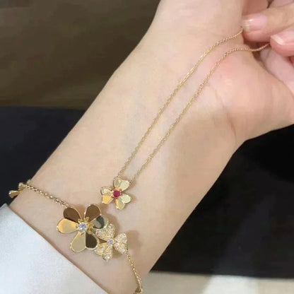[Shinejoy]FRIVOLE GOLD FLOWER NECKLACE