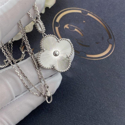 [Shinejoy]CLOVER 25MM SILVER BIG CLOVER NECKLACE