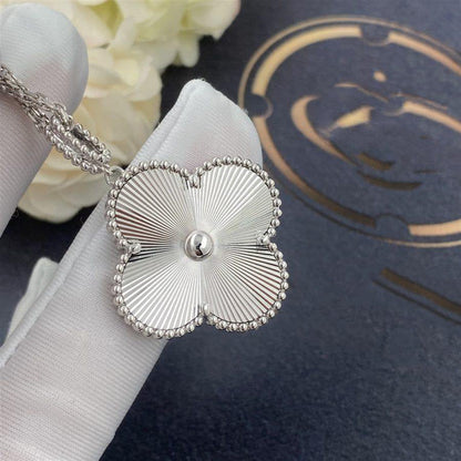 [Shinejoy]CLOVER 25MM SILVER BIG CLOVER NECKLACE