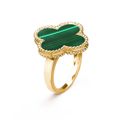 [Shinejoy]CLOVER MALACHITE RING