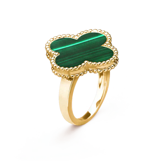 [Shinejoy]CLOVER MALACHITE RING