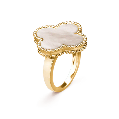 [Shinejoy]CLOVER WHITE MOP RING