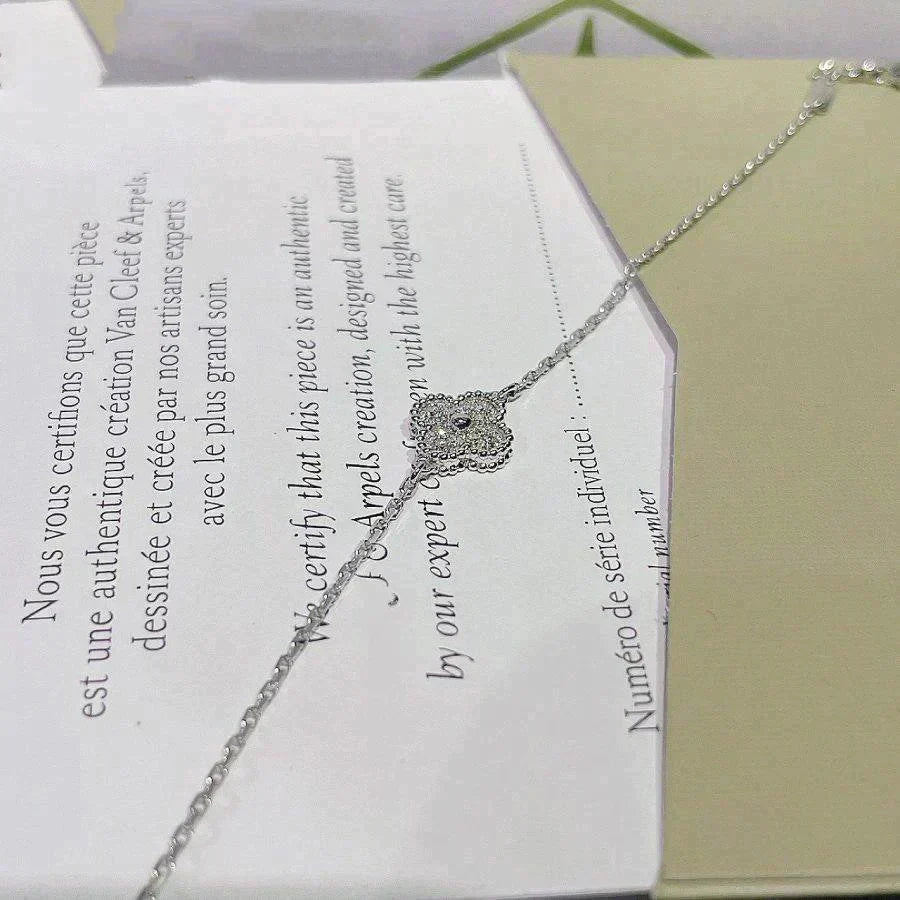 [Shinejoy]CLOVER  SINGLE FLOWER BRACELET SILVER