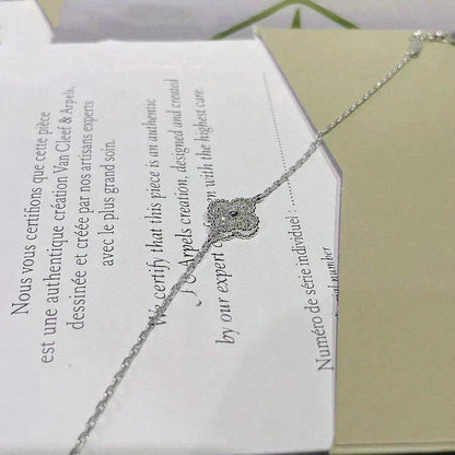 [Shinejoy]CLOVER  SINGLE FLOWER BRACELET SILVER