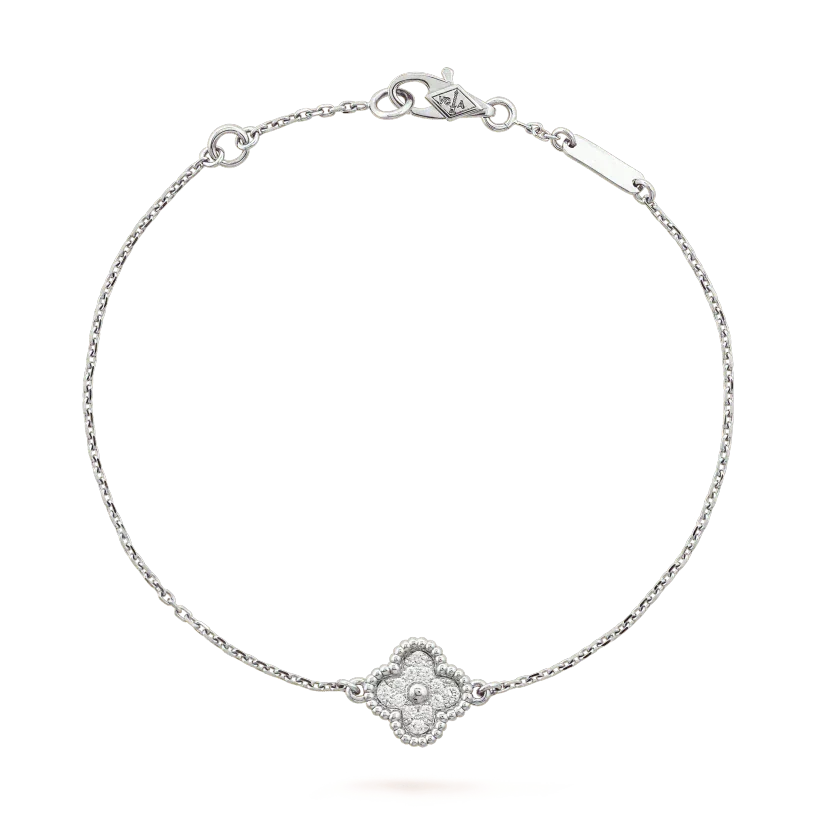 [Shinejoy]CLOVER  SINGLE FLOWER BRACELET SILVER