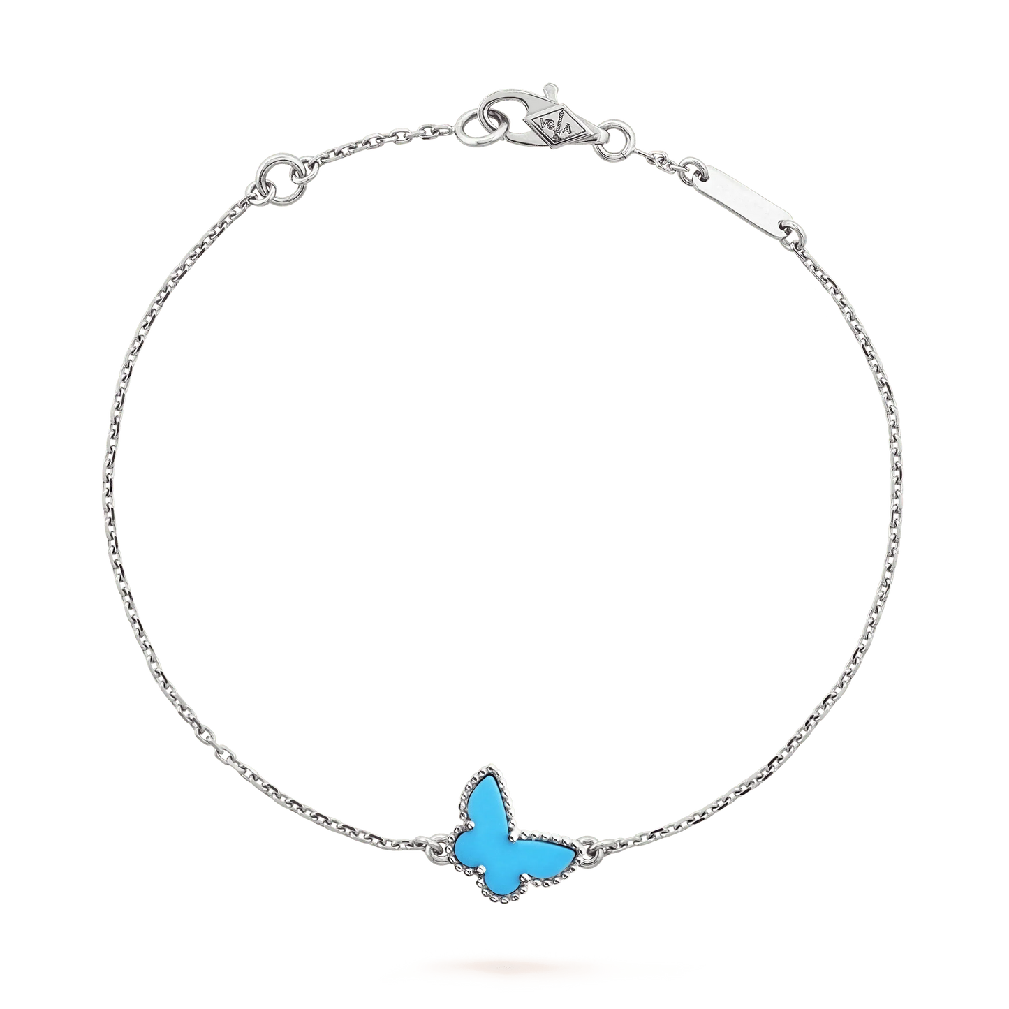 [Shinejoy]BUTTERFLY TURQUOISE BUTTERFLY BRACELET SILVER