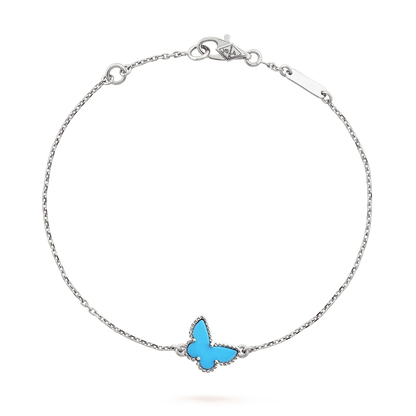 [Shinejoy]BUTTERFLY TURQUOISE BUTTERFLY BRACELET SILVER