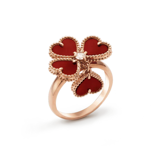 [Shinejoy]SWEET CLOVER CARNELIAN RING