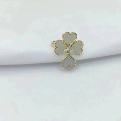 [Shinejoy]SWEET CLOVER WHITE MOP RING
