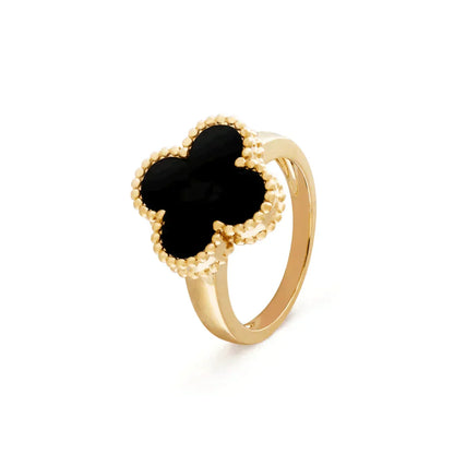 [Shinejoy]CLOVER ONYX RING