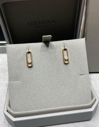 [Shinejoy]MOVE UNO SMALL 1 DIAMOND EARRINGS