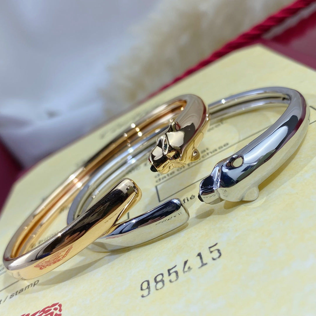[Shinejoy]PANTHERE SILVER OPEN BRACELET
