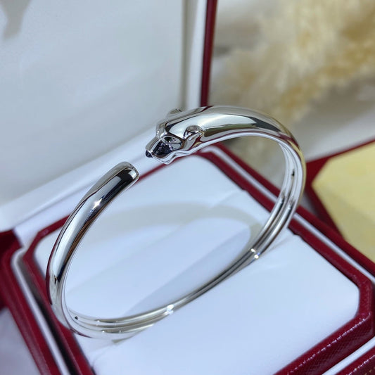 [Shinejoy]PANTHERE SILVER OPEN BRACELET