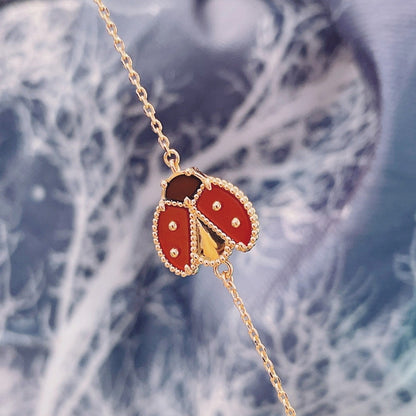 [Shinejoy]LUCKY SPRING 1 MOTIF PINK GOLD BRACELET