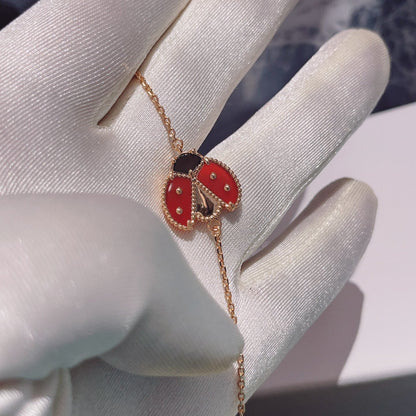 [Shinejoy]LUCKY SPRING 1 MOTIF PINK GOLD BRACELET