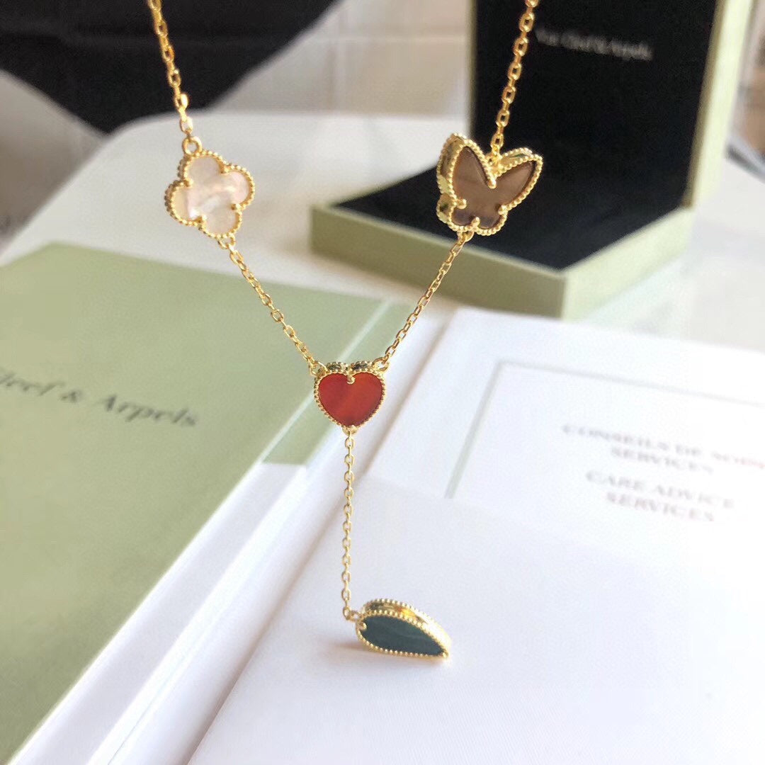 [Shinejoy]LUCKY SPRING 4 MOTIFS Shinejoy GOLD NECKLACE