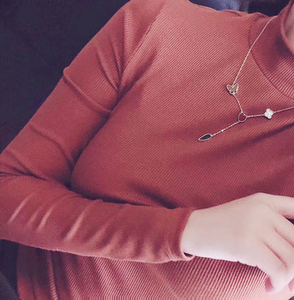 [Shinejoy]LUCKY SPRING 4 MOTIFS Shinejoy GOLD NECKLACE