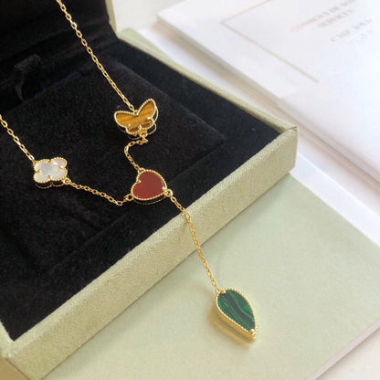 [Shinejoy]LUCKY SPRING 4 MOTIFS Shinejoy GOLD NECKLACE