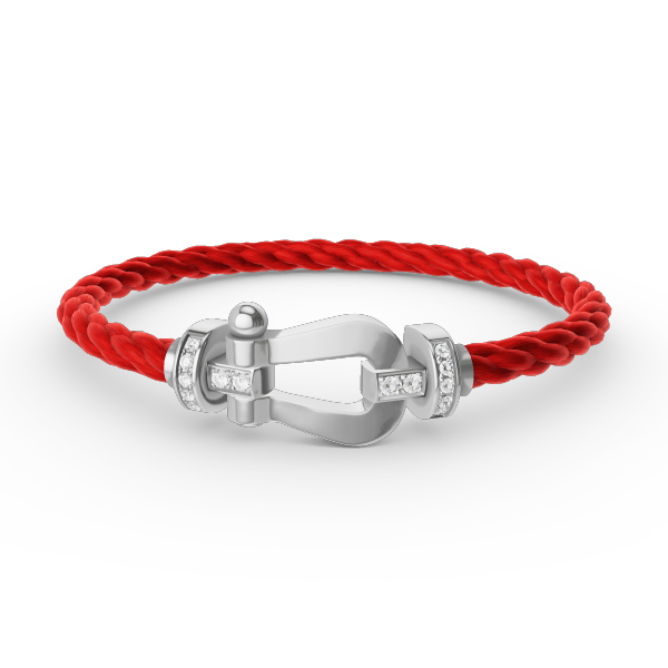 [Shinejoy]FORCE LARGE HORSESHOE HALF DIAMOND BRACELET SILVER