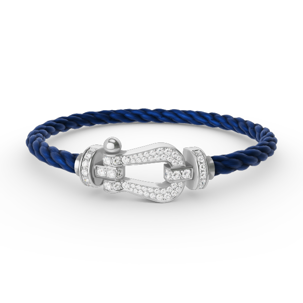 [Shinejoy]FORCE LARGE HORSESHOE FULL DIAMOND BRACELET SILVER