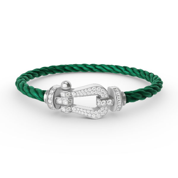 [Shinejoy]FORCE LARGE HORSESHOE FULL DIAMOND BRACELET SILVER