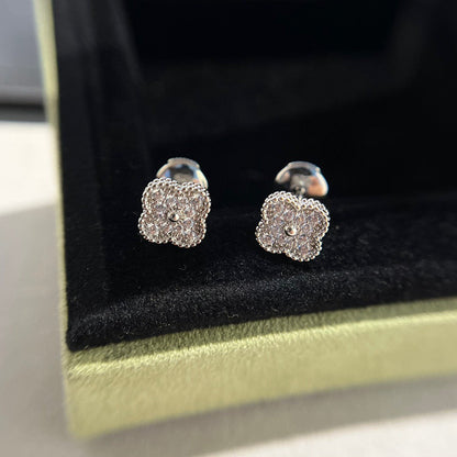 [Shinejoy]CLOVER MINI DIAMOND STUD EARRINGS