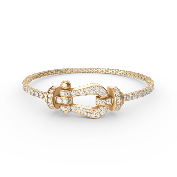 [Shinejoy]FORCE  LARGE HORSESHOE FULL DIAMOND TENNIS BRACELET