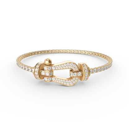 [Shinejoy]FORCE  LARGE HORSESHOE FULL DIAMOND TENNIS BRACELET