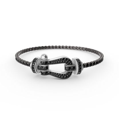 [Shinejoy]FORCE  LARGE HORSESHOE FULL DIAMOND TENNIS BRACELET